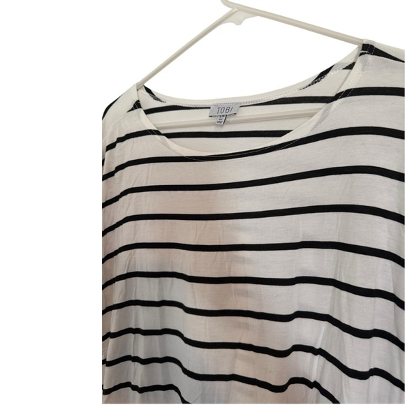 💙Tobi black and white striped long sleeve light weight top size S - Picture 3 of 8